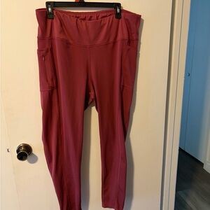 Women's Burgundy Workout Pants